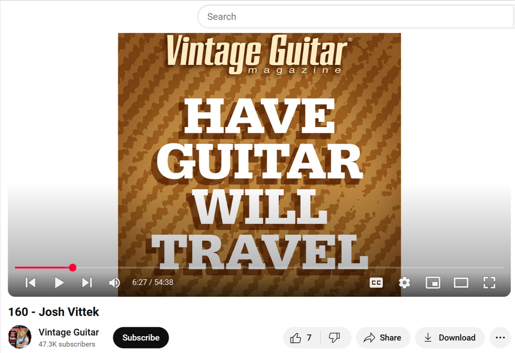 I Speak Publicly on the Vintage Guitar Podcast